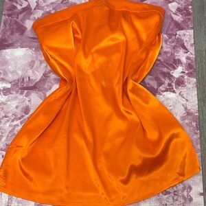 Mini Strapless Orange Dress